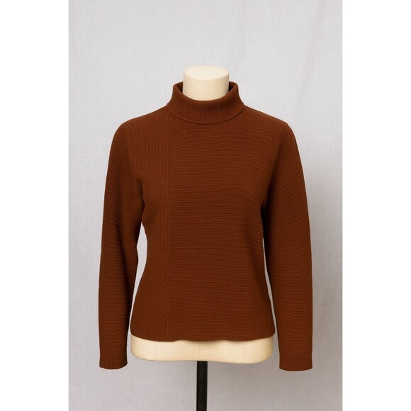 BTFBM Sweaters - BTFBM Mock Neck Pullover Sweater Women Small Dark Organ Soft Ribbed Knit Casual